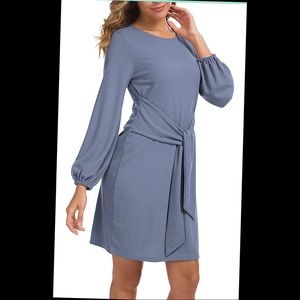 NWOT-Lionstill Amazon long sleeve tie front/wrap front dress